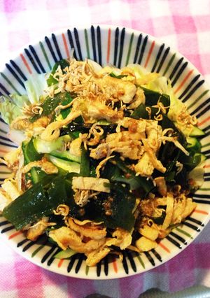 カリカリ油揚げとジャコの野菜サラダ-レシピのメイン写真