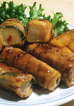ピリッとこく辛☆豚肉の大葉大根巻き-レシピのメイン写真