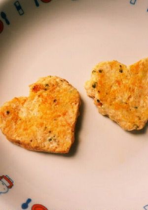 離乳食☆誕生日にハートのお豆腐ハンバーグ-レシピのメイン写真