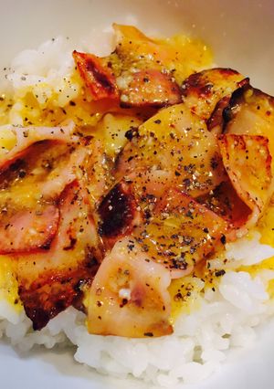 1人ランチに！カルボナーラご飯-レシピのメイン写真