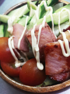 ハム焼きトッピング◆レタスサラダ-レシピのメイン写真