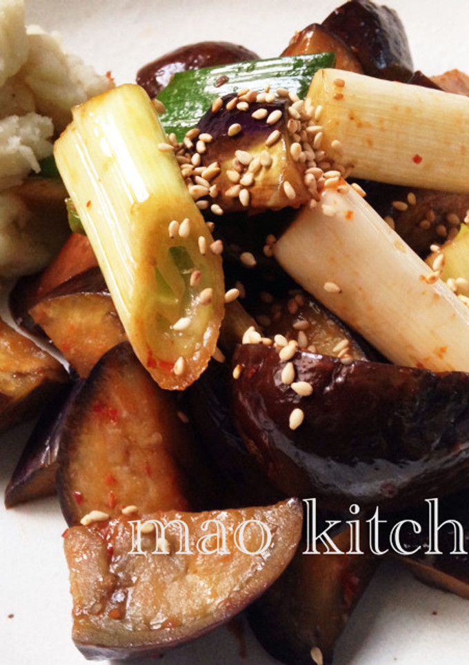 なすと長ねぎの豆板醤炒め-レシピのメイン写真