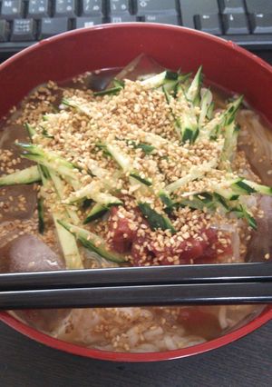簡単！インスタントで冷汁～冷麺風そうめん-レシピのメイン写真