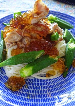 カリカリ肉で！キラキラ☆ジュレそうめん-レシピのメイン写真