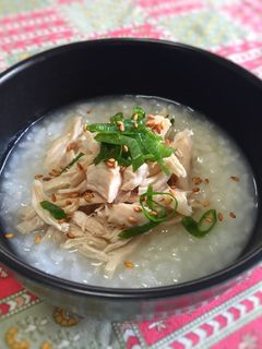 レンジで簡単 ♪ 中華風 鶏粥-レシピのメイン写真