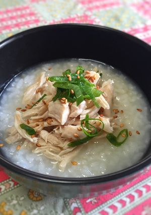 レンジで簡単 ♪ 中華風 鶏粥-レシピのメイン写真