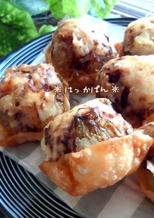 塩トマトで♪ちび玉の餃子パンツ揚げ？-レシピのメイン写真