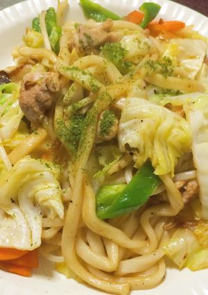 野菜たっぷり大満足の「焼うどん」-レシピのメイン写真