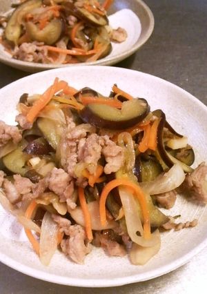 豚肉と茄子の麺つゆ炒め-レシピのメイン写真