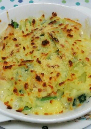 小麦粉なし☆ポテト小松菜エビのグラタン-レシピのメイン写真