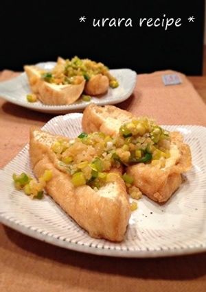 三角厚揚げのネギたっぷりかけ-レシピのメイン写真