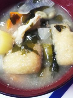 冷凍空豆と根菜の味噌汁◆-レシピのメイン写真