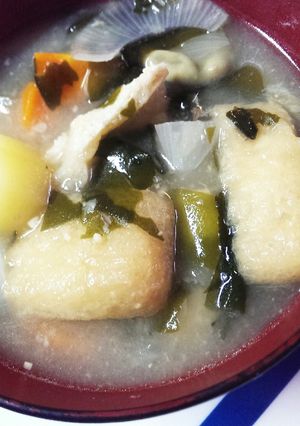 冷凍空豆と根菜の味噌汁◆-レシピのメイン写真