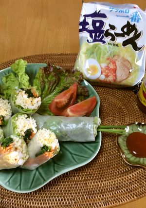 塩ラーメンが生春巻に⁉︎(OvO)-レシピのメイン写真