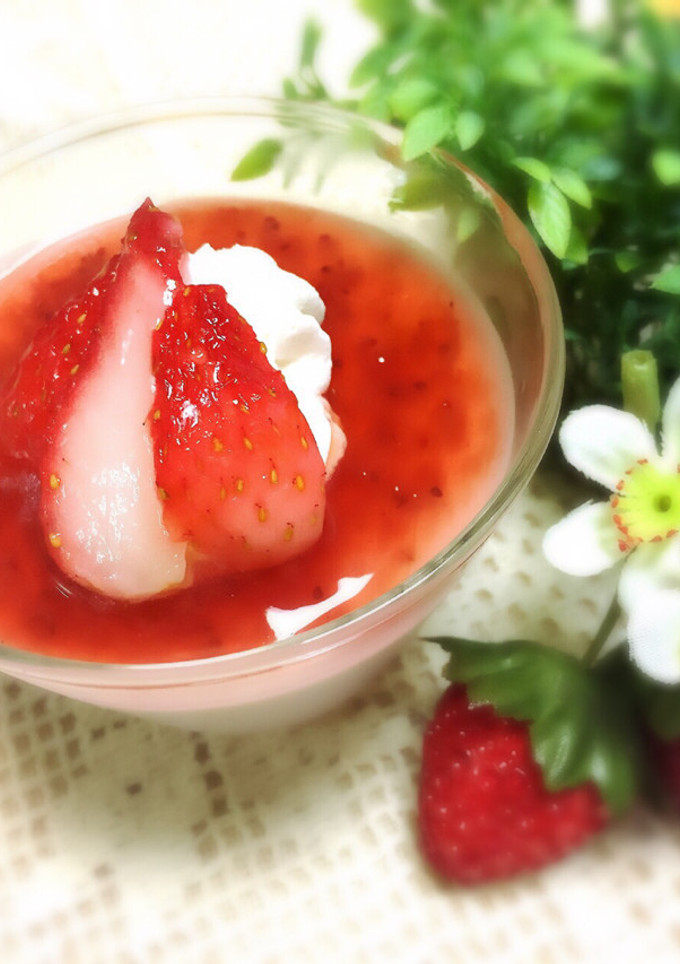 いちごとお豆腐のムース-レシピのメイン写真