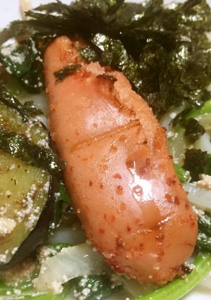 ダイエット★蒟蒻うどんで明太子パスタ風-レシピのメイン写真