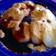 白玉のきな粉と黒蜜掛け