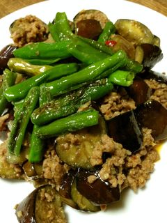 茄子・挽き肉・ししとうの味噌炒め-レシピのメイン写真