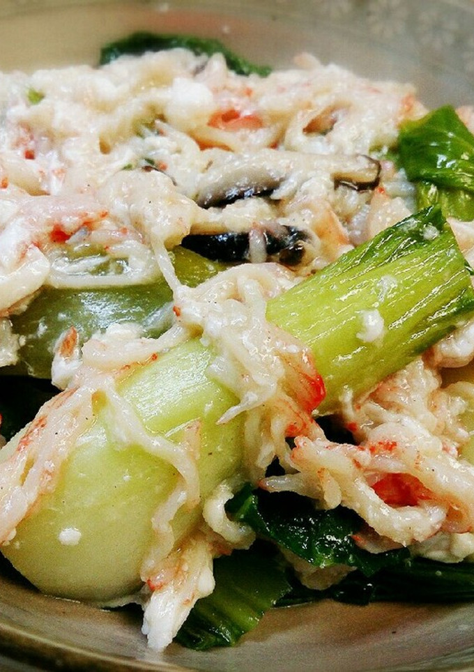 ちんげん菜とカニかまあんかけ-レシピのメイン写真