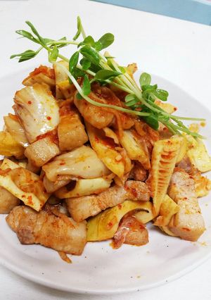 豚バラと筍のキムチ炒め♪おつまみにも♪-レシピのメイン写真