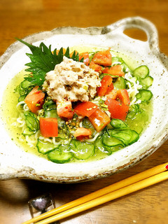 ツナサラダ風☆冷やしぶっかけ塩ラーメン-レシピのメイン写真