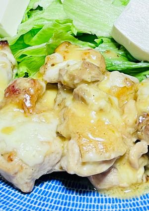 今日の晩御飯！簡単鶏肉味噌マヨチーズ焼き-レシピのメイン写真