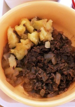 離乳食取り分け♡牛肉のケチャップ炒め-レシピのメイン写真