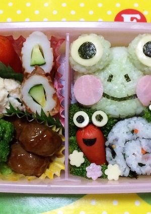 キャラ弁 カエル-レシピのメイン写真
