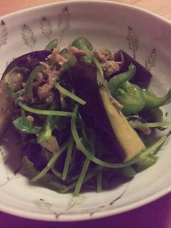 副菜に♪ナスとピーマンの豆苗ツナ炒め-レシピのメイン写真