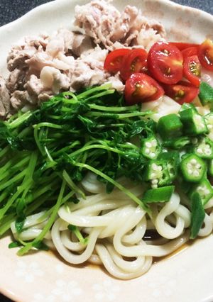 夏バテの時に一品! 簡単混ぜ混ぜうどん♡-レシピのメイン写真