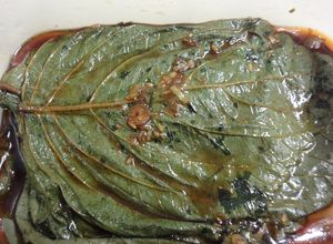 韓国の家庭の味５　エゴマの葉の醤油漬け-レシピのメイン写真