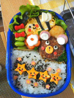 ハンバーグでくまさん弁当-レシピのメイン写真