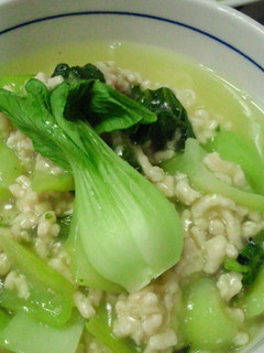 パスタにも♪鶏ミンチと青梗菜の餡-レシピのメイン写真