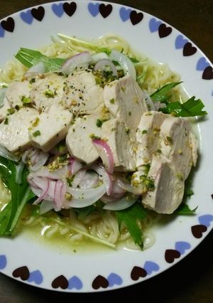 すっぱ～い鶏のせ冷やしラーメン-レシピのメイン写真