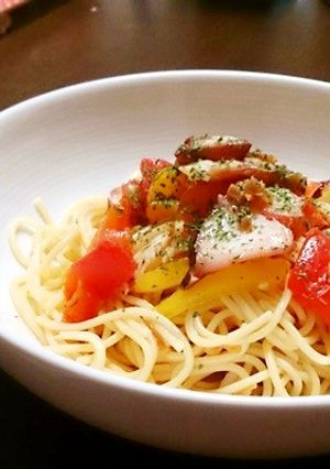 干し貝柱とタコの冷製パスタ-レシピのメイン写真