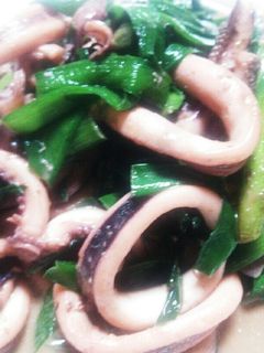 イカとニラのマヨネーズ醤油炒め-レシピのメイン写真