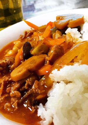 お豆たっぷりハヤシライス-レシピのメイン写真