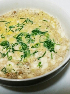 レンジ簡単 豆腐と納豆ふわふわ焼き-レシピのメイン写真