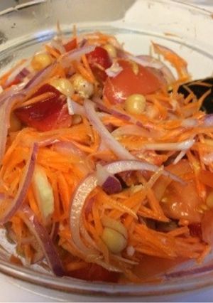 赤い野菜の豆サラダ-レシピのメイン写真
