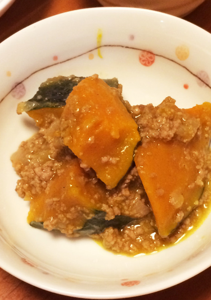 かぼちゃのカレーそぼろ煮-レシピのメイン写真