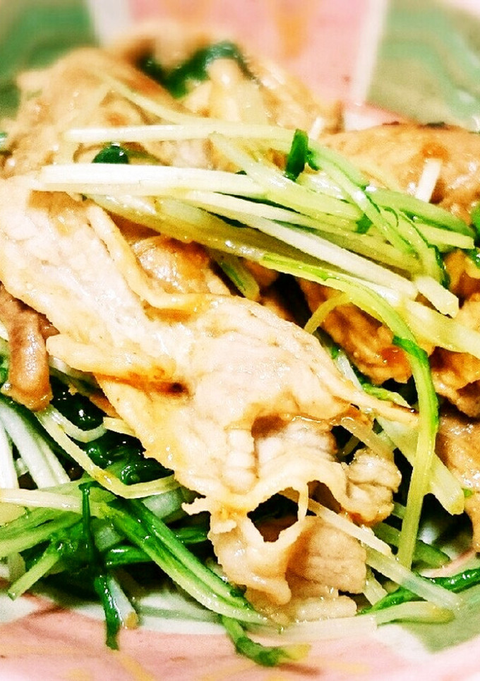 豚肉と水菜のマヨ味噌炒め-レシピのメイン写真