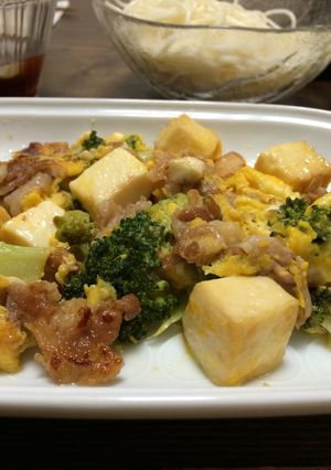 腎臓にやさしい:豆腐のチャンプルー-レシピのメイン写真