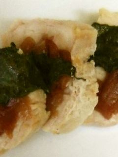 おつまみに!茹で鶏の梅しそ焼き-レシピのメイン写真