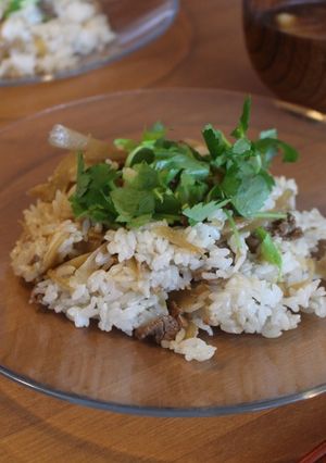 牛肉とごぼうの混ぜご飯-レシピのメイン写真