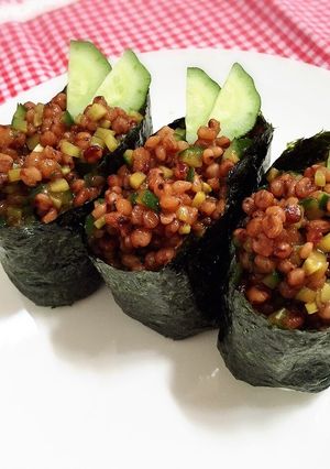 胡瓜と高きびの軍艦巻き-レシピのメイン写真