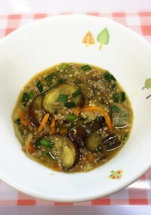 麻婆茄子　給食-レシピのメイン写真