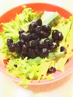 黒豆レタスオクラサラダ-レシピのメイン写真
