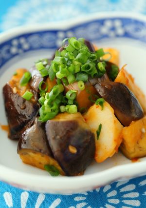 茄子と大和芋のホットチリソース✸-レシピのメイン写真