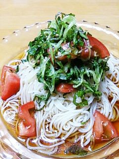 夏のぶっかけそうめん-レシピのメイン写真