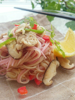 豚肉でエスニック素麺❁❀✿✾-レシピのメイン写真